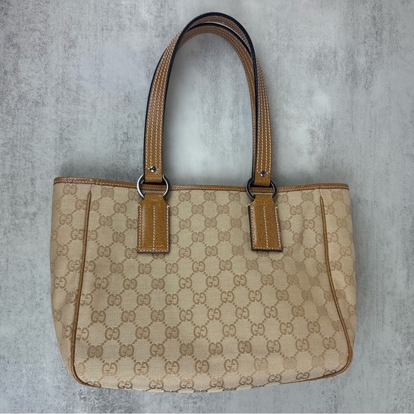 Gucci GG Monogram Canvas & Leather Tote - Picture 1 of 12